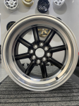 Комплект разношироких дисков Watanabe с полкой R15 8j ET 0 / 10.5J ET -15 4x100/114.3 (черный)