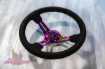 Руль оригинальный Lines Racing замшевый с Neo Chrome спицами