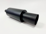 Универсальный глушитель тихий бас 51/63mm.вход / 89mm.выход, черный матовый 2