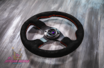 Руль оригинальный Lines Racing замшевый (красная строчка)