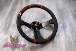 Спортивный руль TRD кожаный с выносом