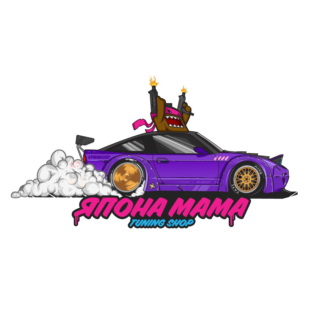 Фирменная наклейка Япона Мама - Tuning shop №2