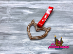 Цурикава сердце шампань с рожками (пластиково-силиконовый красный ремешок)