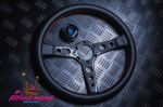 Спортивный руль Nardi Deep Corn Carbon NEW из перфорированной кожи (без выноса)