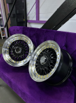 Комплект дисков BBS RS R15 7j ET22 4x100 / 114.3 (черные + золотые болтики)