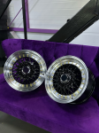 Комплект дисков BBS RS R15 7j ET22 4x100 / 114.3 (черные + золотые болтики) 2
