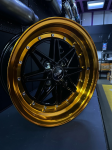 Комплект дисков Work Equip 03 R15 8j ET25 4x100 73.1 (черные с золотой полкой) 1