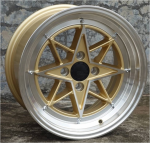 Комплект дисков Work Equip 03 R15 8j ET20 4x100 73.1 (золотые с хром полкой)