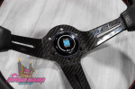 Спортивный руль Nardi Deep Corn Carbon из перфорированной кожи (вынос) 3