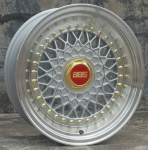 Комплект дисков BBS R15 8j ET20 4x100 / 5x100 (серебро с сочетанием золотого)