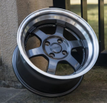 Комплект дисков Volk Racing TE37 R15 8.25j ET20 4х100 с полкой (черные)