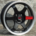 Комплект дисков Volk Racing TE37 R17 7.5j ET38 5x114.3 73.1 (черно матовые с серебристым кантом)