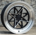 Комплект дисков Work Equip 03 R15 8j ET20 4x100 73.1 (черные с хром полкой)