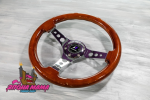 Руль оригинальный Lines Racing Exclusive из настоящего дерева (минимальный вынос)