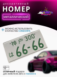 Японский номер 66-66 зеленый
