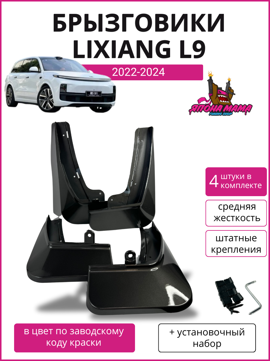 Комплект брызговиков Lixiang (графит)