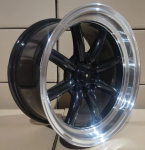 Комплект дисков Watanabe с полкой R15 8j ET10 4x100 / 114.3 (черный + хром)