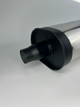 Глушитель REMUS made in Austria 0607 под 1 выход хром, универсальный 51-63mm.(вход) 3