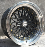 Комплект дисков SSR MESH R15 9J ET15 4x100 (black with machine lip)