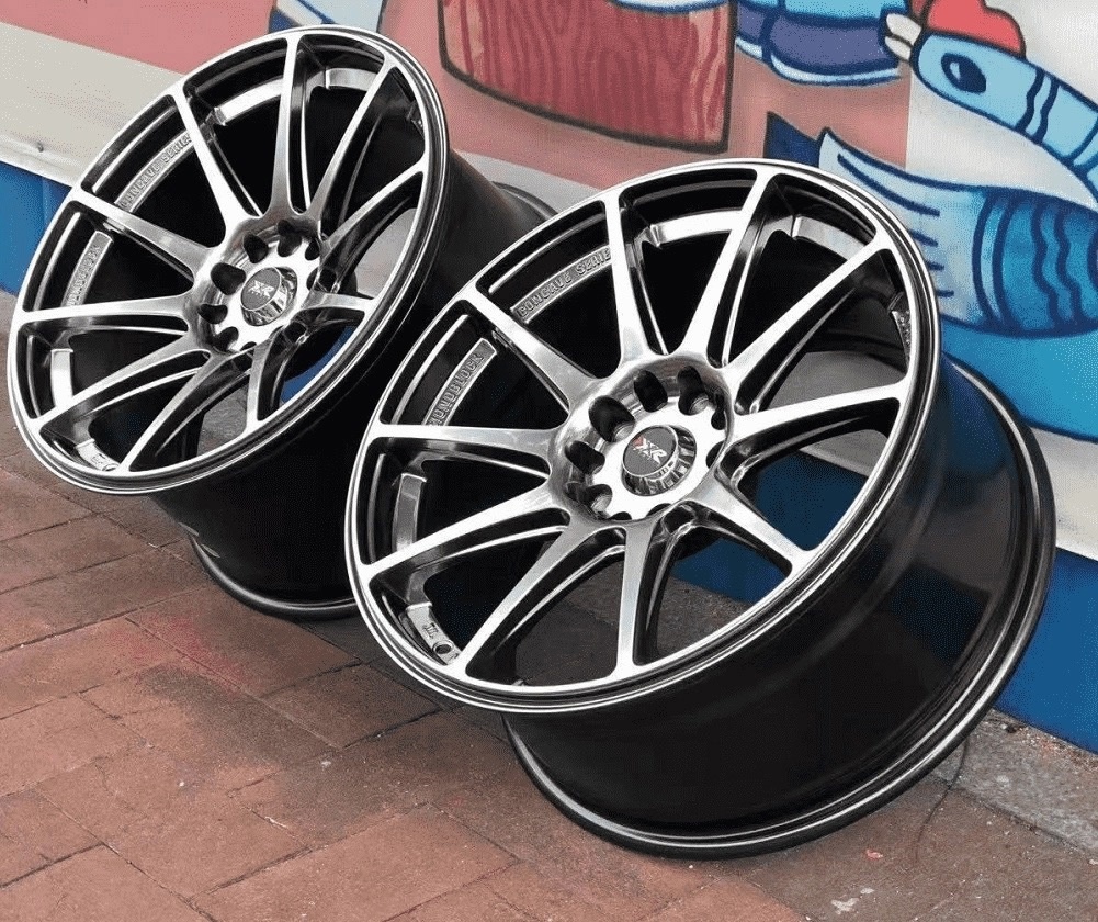 Комплект разношироких дисков XXR 527  R18 8.5j ET35 9.5J ET30 5x114.3 (Hyper black)