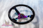 Руль оригинальный Lines Racing Exclusive черный с Neo Chrome спицами