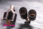 Насадки двойные закрытого типа на глушитель AKRAPOVIC Style карбон (пара) 2