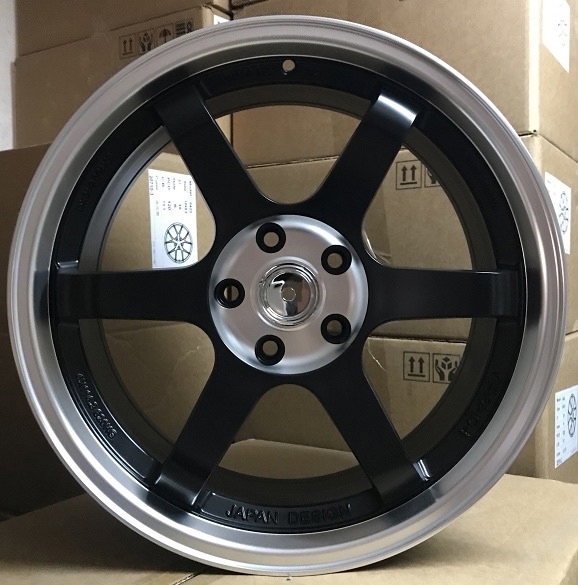 Комплект дисков Volk Racing TE37 R18 8j ET38 5x114.3 с полкой (черные матовые)