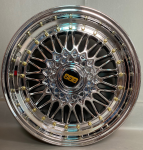 Комплект разношироких дисков BBS RS R15 8j et15, 9j ET9 4x100 / 5x100 (полностью хром)
