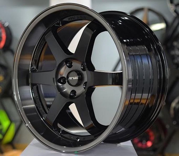 Комплект дисков Volk Racing TE37 R19 8.5j ET35 5x114.3 с темной полкой (черные)