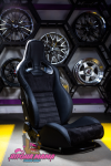Спортивное сиденье полуковш GT-R Style BLACK кожа + алькантара + FRP 1
