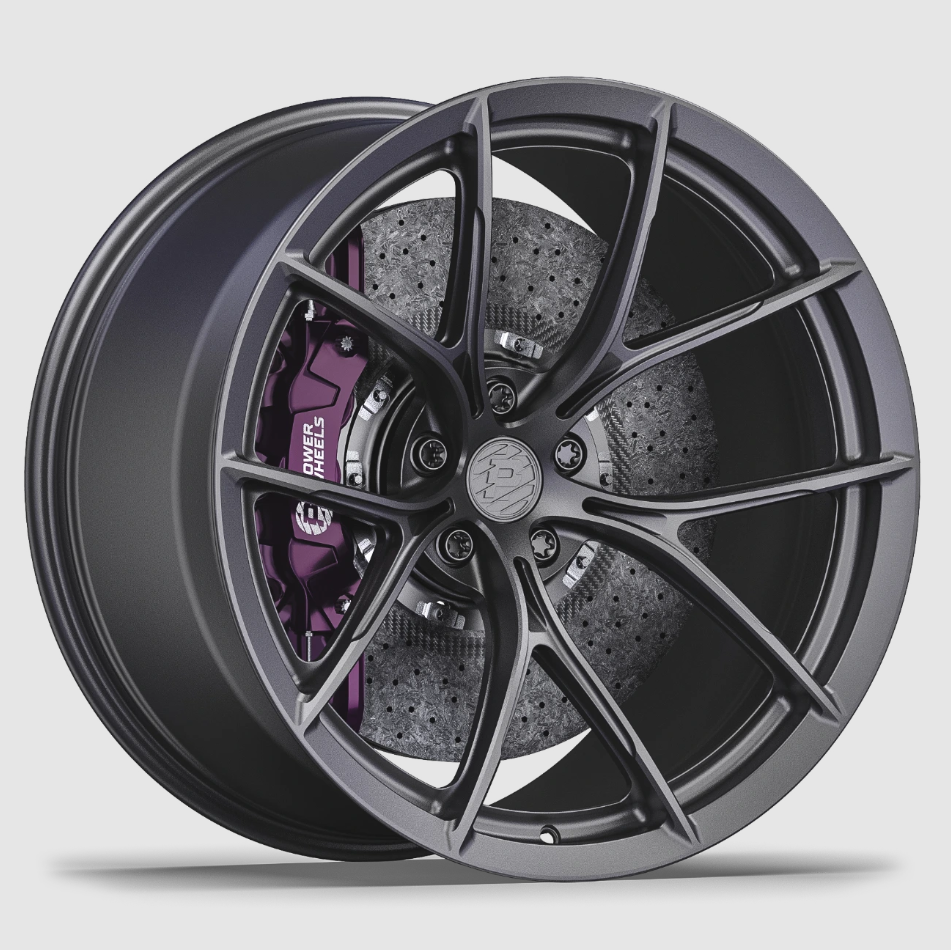 Комплект разношироких кованых дисков PW MS039 R19 9.5J ET30, 10.5J ET37, DIA 66.6, 5x112 (gray) 4