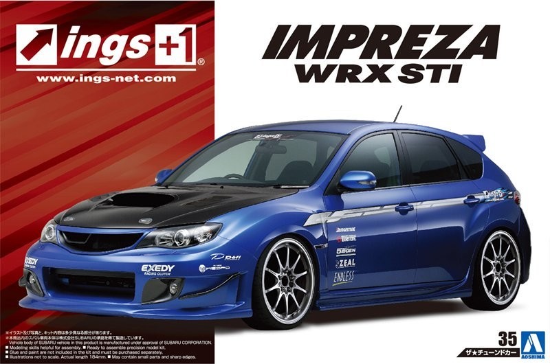 Сборная модель GRB SUBARU IMPREZA WRX STI `07