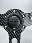 Спортивный руль momo prototipo карбон из замши (без выноса) 4