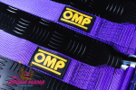 Спортивные ремни безопасности OMP 4-х точечные высокое качество, быстросъемный крепеж (Фиолетовый) 3