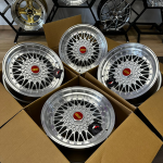 Комплект разношироких дисков BBS RS R16 7.5j ET25 / 9J ET20 4x100/108 (серебро)