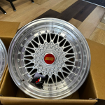 Комплект разношироких дисков BBS RS R16 7.5j ET25 / 9J ET20 4x100/108 (серебро) 4