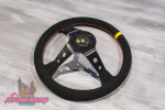 Спортивный руль KEY!S Racing замшевый (красная строчка) 2