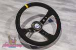 Спортивный руль KEY!S Racing замшевый (красная строчка) 3