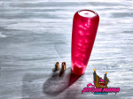 Ручка переключения передач в стиле JDM 15cm., круглая, матовая (красный) 2