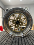 Комплект дисков Work Equip 03 R15 8j ET25 4x100 73.1 (золотые с хром полкой) 1