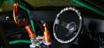 Оригинальный спортивный руль 326 Power Toki mad racing из кожи (вынос) 7