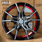 Комплект дисков SR33 R14 5.5J ET35 4x100 (черные с красным)