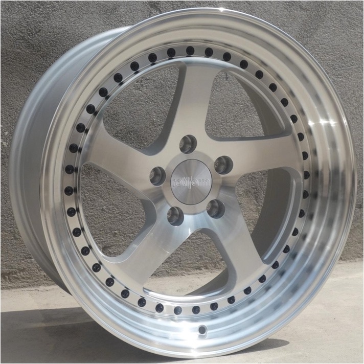 Комплект разношироких дисков Rotiform R18 9.5J ET30 10.5J ET25 5x114.3 (brushed)