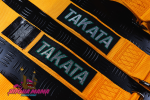 Спортивные ремни безопасности Takata 4-х точечные высокое качество, быстросъемный крепеж (Оранжевый) 3