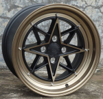 Комплект дисков Work Equip 03 R15 8j ET20 4x100 73.1 (черные с бронзовой полкой)