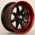 Комплект дисков Work Equip  R15 8j ET10 4x100/114.3 (черные с красной полкой)