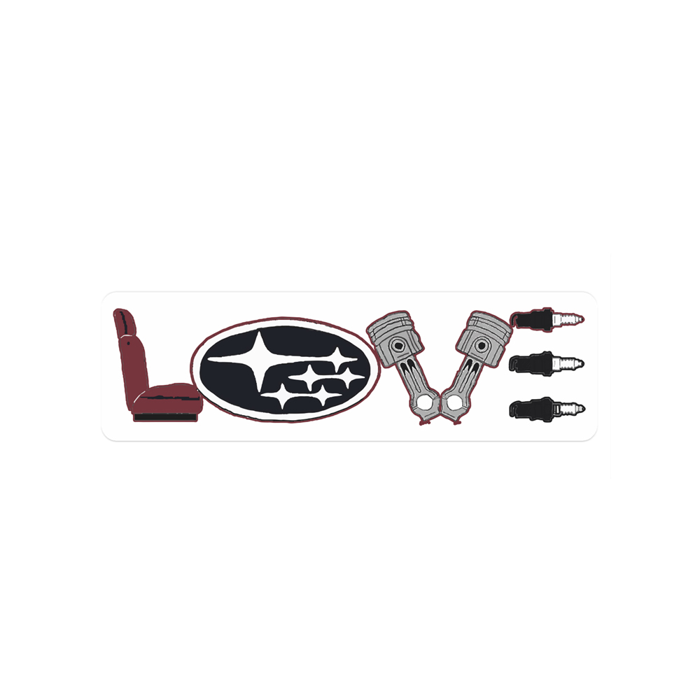 Наклейка I love Subaru