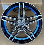 Комплект дисков RGL R14 5.5J ET35 4x100/114.3 (Черные с синим)