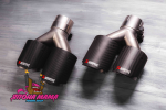 Насадки двойные открытого типа на глушитель AKRAPOVIC Style карбон (пара) 1
