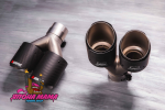 Насадки двойные открытого типа на глушитель AKRAPOVIC Style карбон (пара) 2